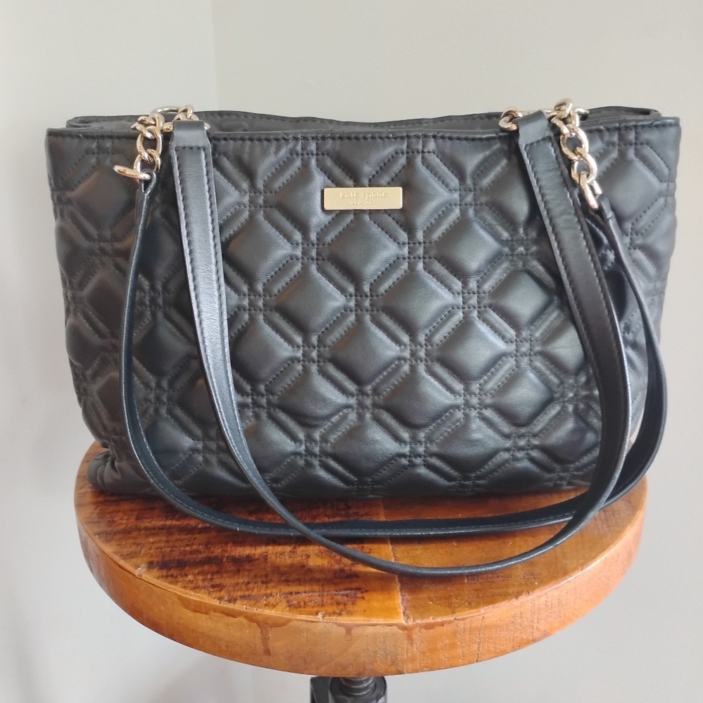 Kate Spade Quilted Leather Handbag Tote Shoulder Bag